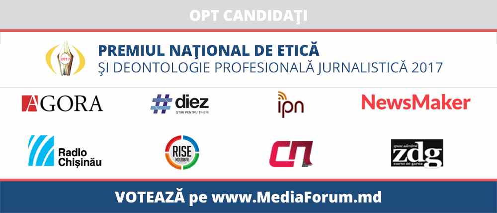 Start votare pentru candidaţiI la Premiul Naţional de Etică  şi Deontologie Profesională Jurnalistică 2017!